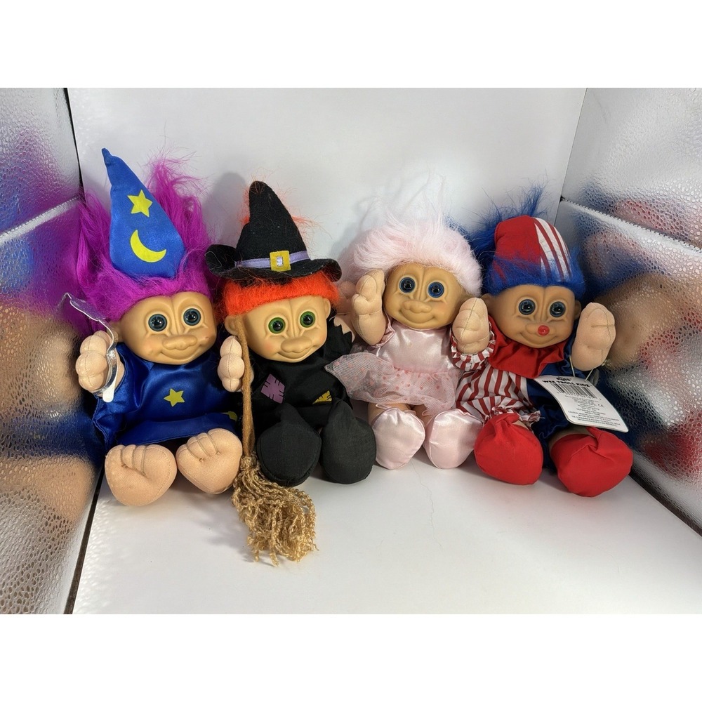 4 Soft Body Halloween Costume Trolls By Russ Vintage 1990's